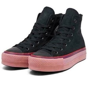 CONVERSE x OPI 💘 Pink Platform Black High Tops
